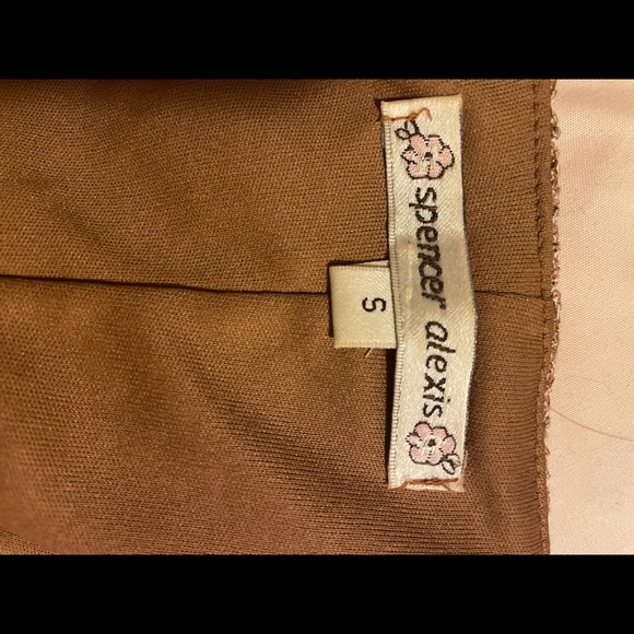 Spencer Alexis bronze lace maxi dress, size small - Picture 2 of 7